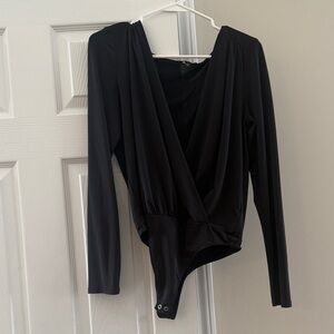 Express Black Long Sleeve Bodysuit